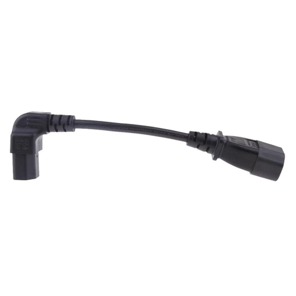 Dualoai C14 to C13 Power Plug Cable, IEC 320 Male to Female Adapters Angle Cords 190mm