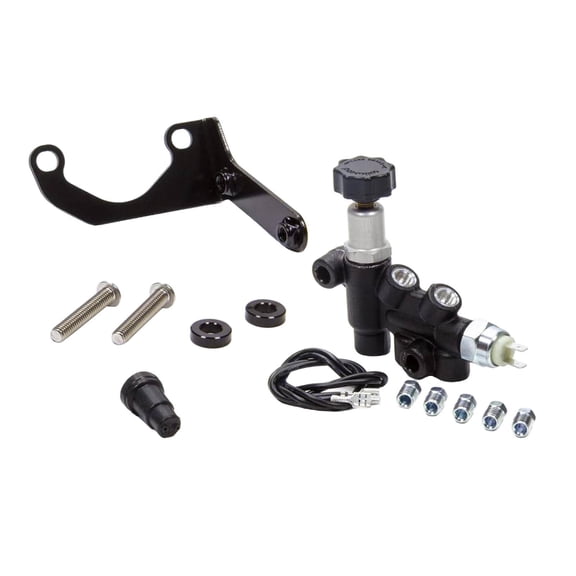 Dualoai Car Adjustable Knob Proportioning Valve Mounting Bracket Lines Kit for 260-13190