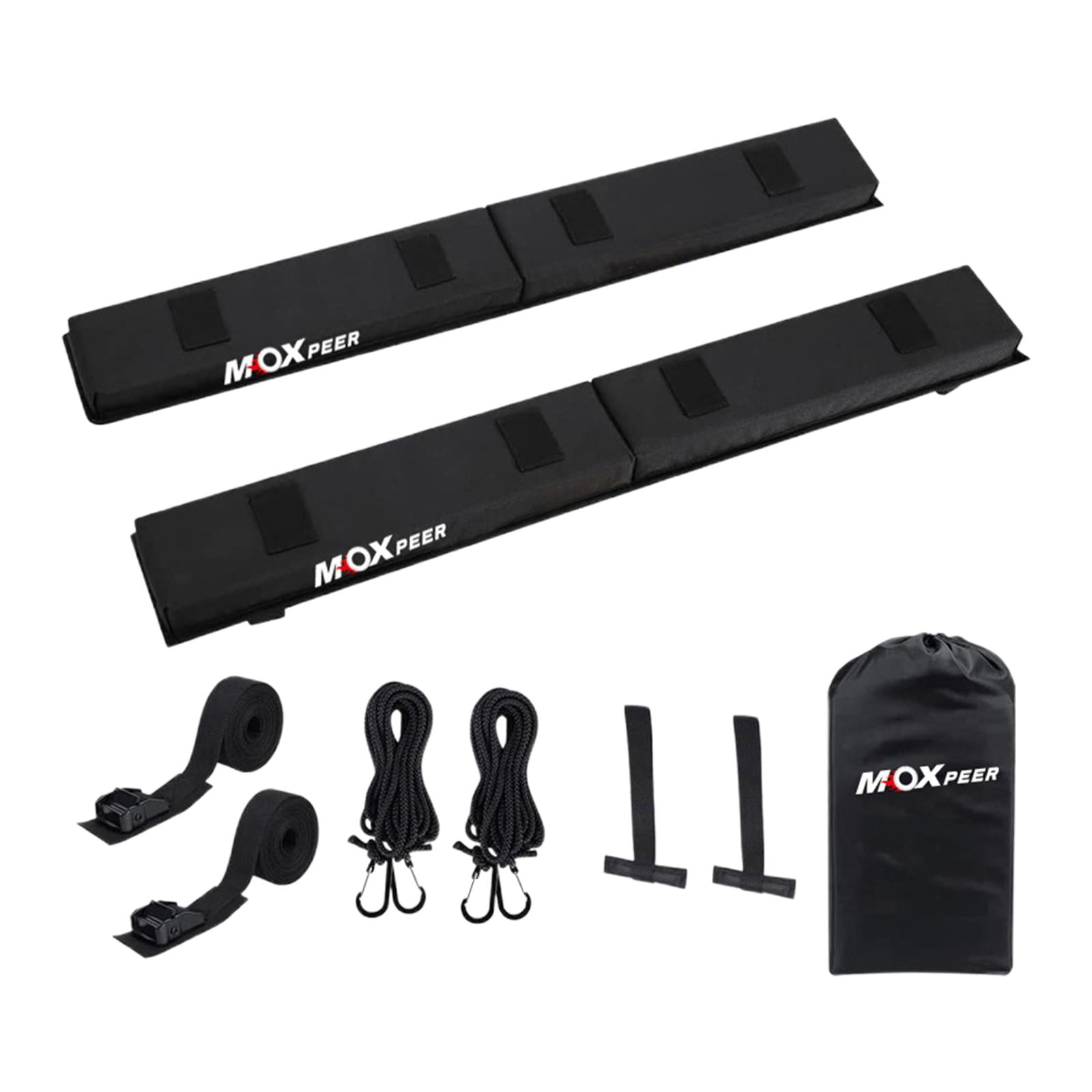Dualoai Car Soft Roof Rack Pads Set Luggage Carrier System Universal Loop Straps
