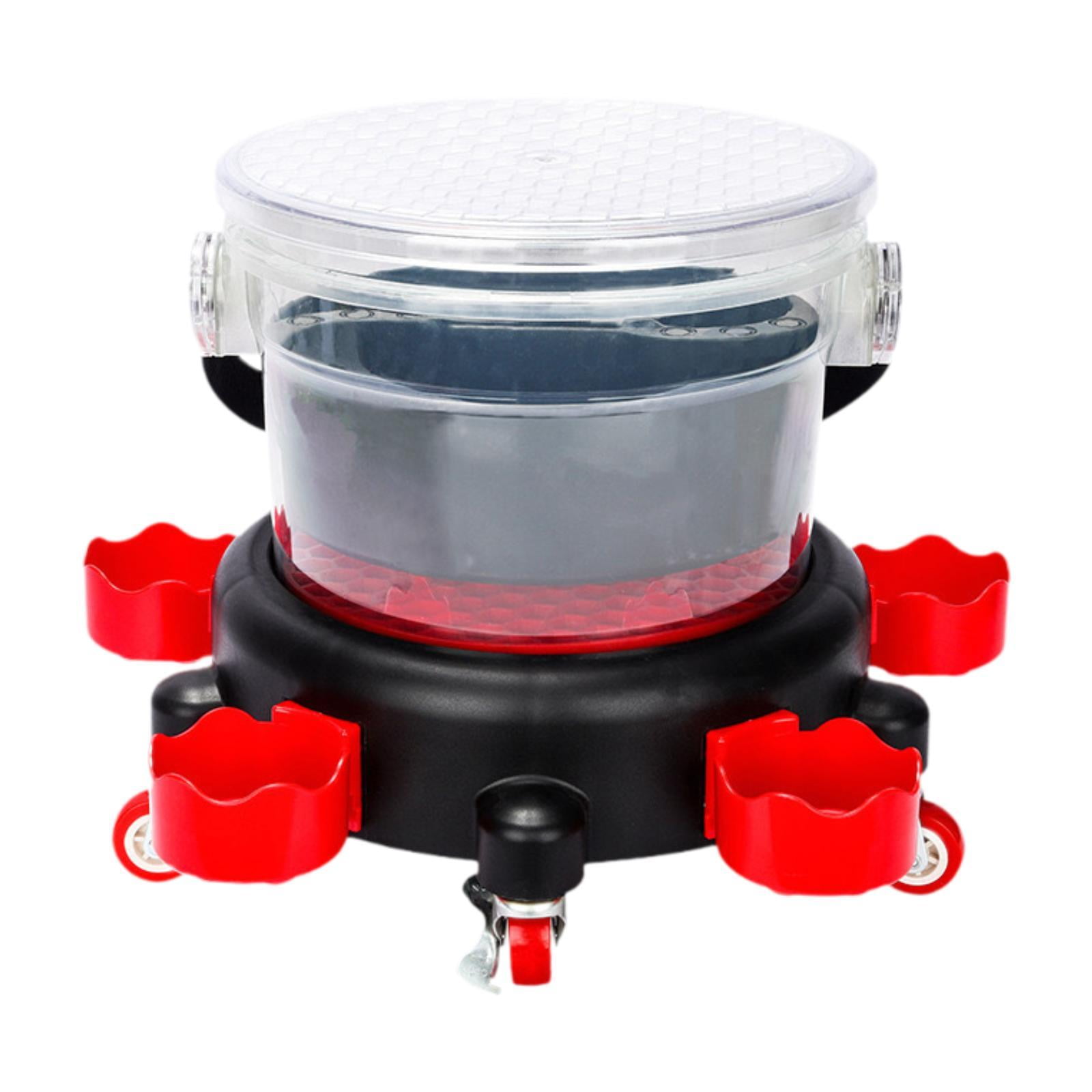 Dualoai Car Wash Bucket with Kit Versatile Rolling Swivel Caster for Comprehensive