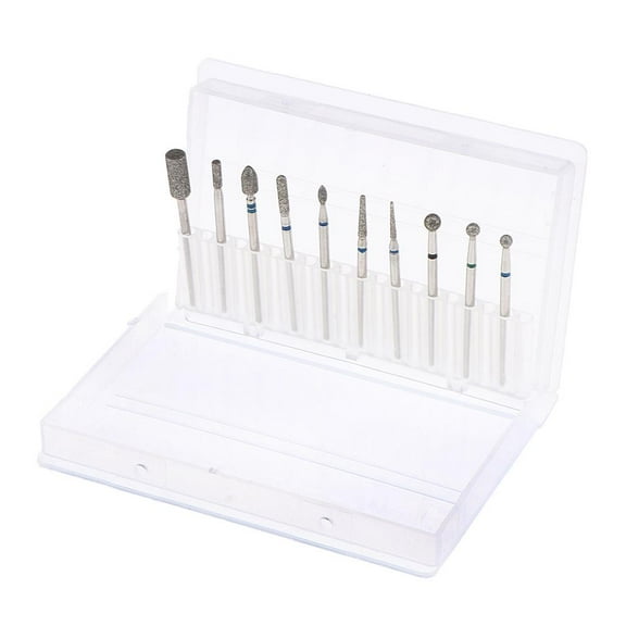 Dualoai Carbide 3/32'' Nail Drill Bits Brush Set Acrylic Nail File Buffing Bit 1Pcs 1