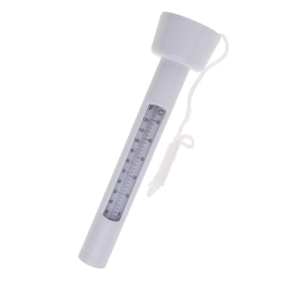 Dualoai Cartoon Digital Floating Waterproof Floating Thermometer with String, Fahrenheit White