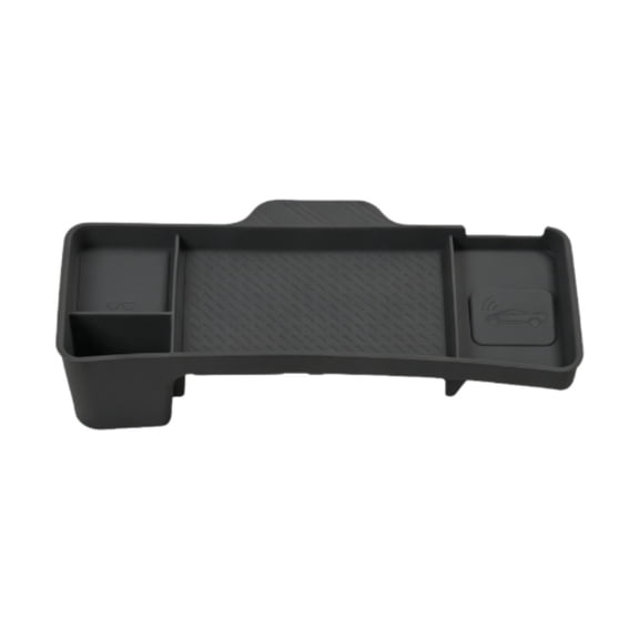 Dualoai Center Console Hidden Organizer Tray Silicone for Tesla Model Y Model 3 Black