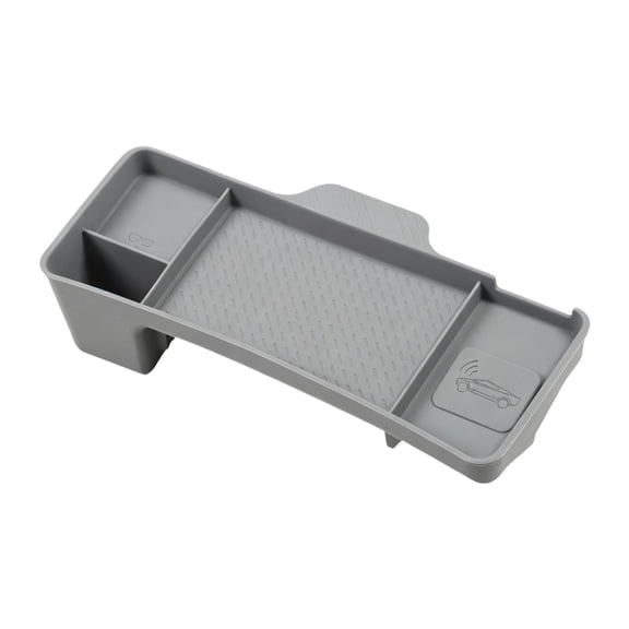 Dualoai Center Console Hidden Organizer Tray Silicone for Tesla Model Y Model 3 Gray