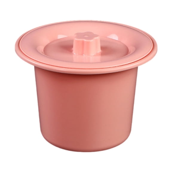 Dualoai Chamber Pot, Night Commode Bucket, Household Spittoon with Lid, Portable Bedpan for Woman Children Bedroom Female Male Pink