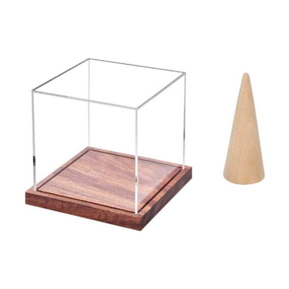 Championship Rings Display Case 8.6x8.6cm Transparent Acrylic Jewelry Holder
