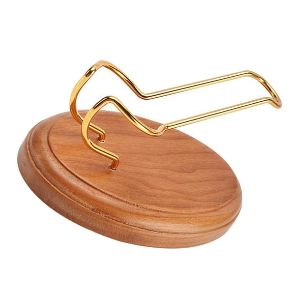 Dualoai Cherry Wood Tobacco Stand Pipe Stand, Home Decor, Smoking Rack Pipe Accessories,
