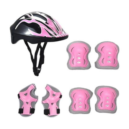 Dualoai Children's helmet set, skating helmet, comfortable and light, with elbow Pink