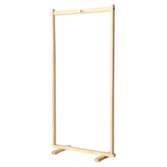 Dualoai Chime Stand Hanging Rack Wood Multifunctional, Ornament, Decorative Gong Stand Chime Hanger for Desktop, Tea Room, Exhibition 36cm