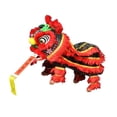 thumbnail image 1 of Dualoai Chinese New Year Marionette Lion Toy, Spring Festival Decor Toy w/ Strings & Rod Black Red, 1 of 9