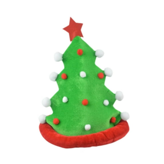 Dualoai Christmas Hat Cap Decoration Headgear for Festival Holiday Stage Performance Christmas tree