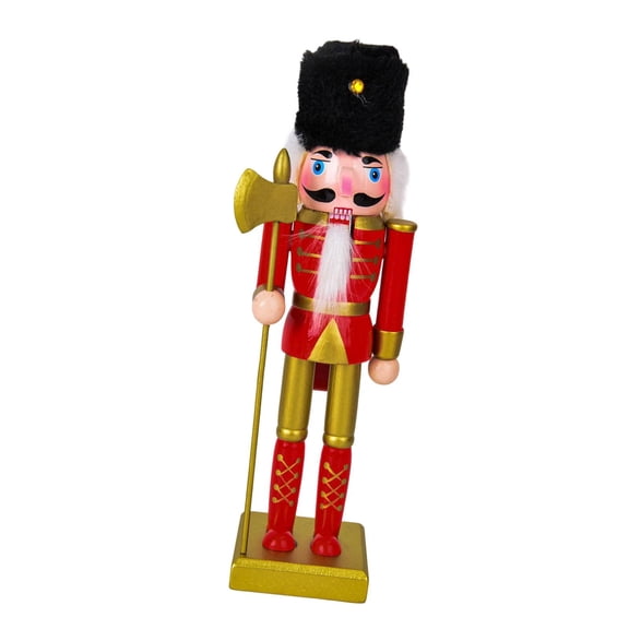 Dualoai Christmas Nutcracker Figurine Christmas Decor for Fireplace Desk Living Room Style B