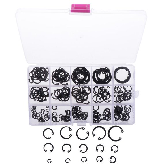 Dualoai Circlip Set External Retaining Circlips Snap Ring Assortment Set-Pack of 175
