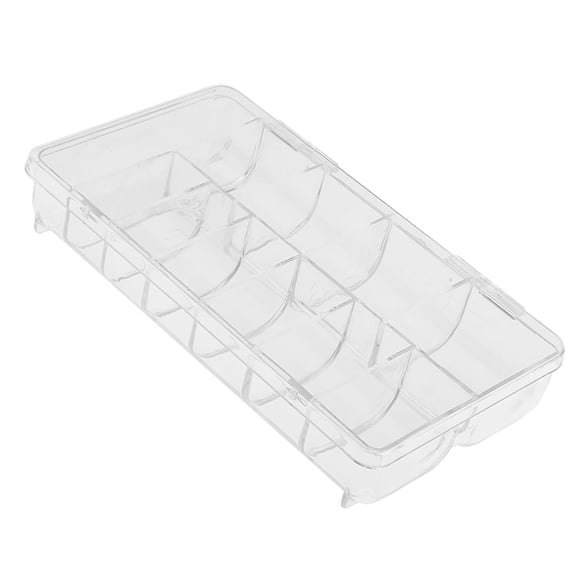 Dualoai Clear Empty Compartments False Nail Art Tips Cell Storage Box Container Case .