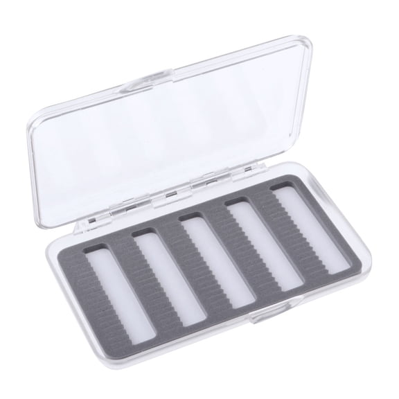 Dualoai Clear Slim Fly Fishing Box Slit / Easy Grip Foam Magnetic Components Fly Box
