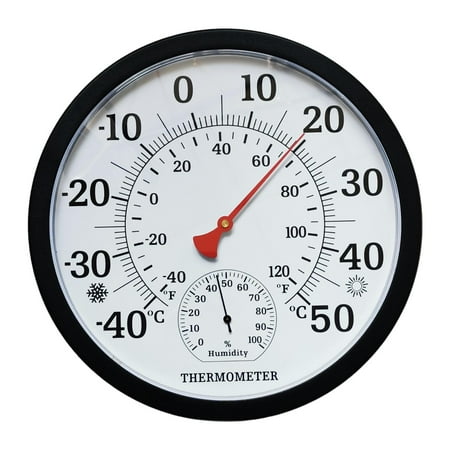 Dualoai Climate Tool Black Casing Hygrometer Thermometer Sturdy Multifunctional Weather