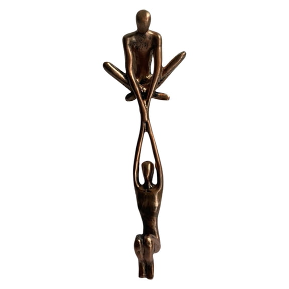 Dualoai Couple Figurine Man Lifting Woman Statue Lover Sculpture Tabletop Ornament Decor