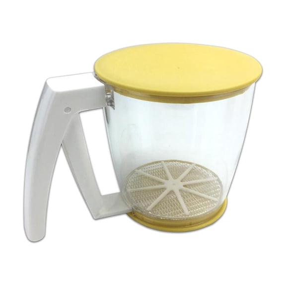 Dualoai Crafts Creation Kitchen Baking Sieve Flour Sifter Cup Bowl Colander for Powdered