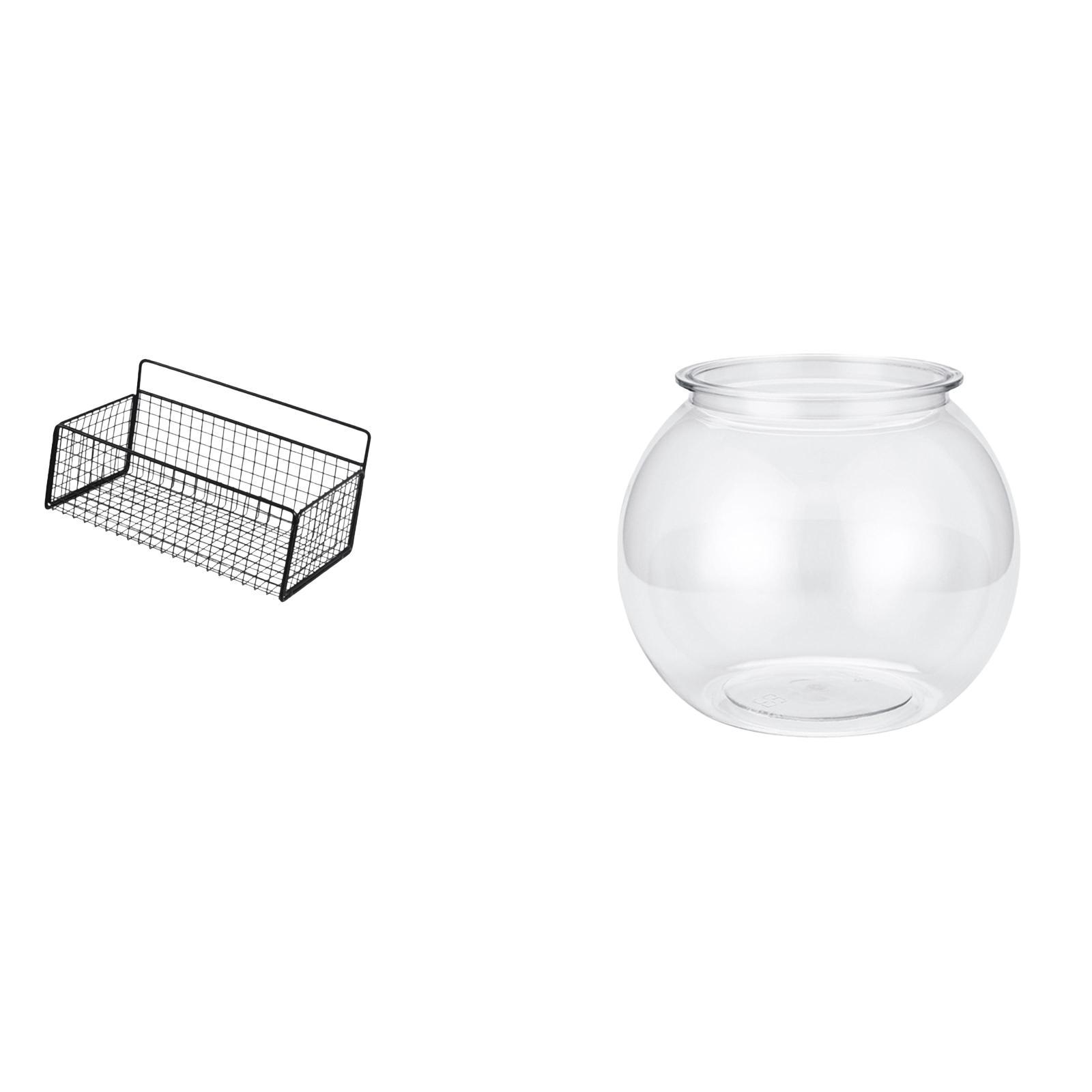 Dualoai Crystal Aquatic Habitat Display for Bedroom and Living Room Desktop Home Decor DIY Clear Fish Bowl Vase Ornament Small Transparent Tank