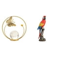 thumbnail image 1 of Dualoai Crystal Ball Sculpture Metal Figurine Parrot Statue Desktop Decoration Creative Crafts for Hallway Fireplace Bedroom Living Room, 1 of 8