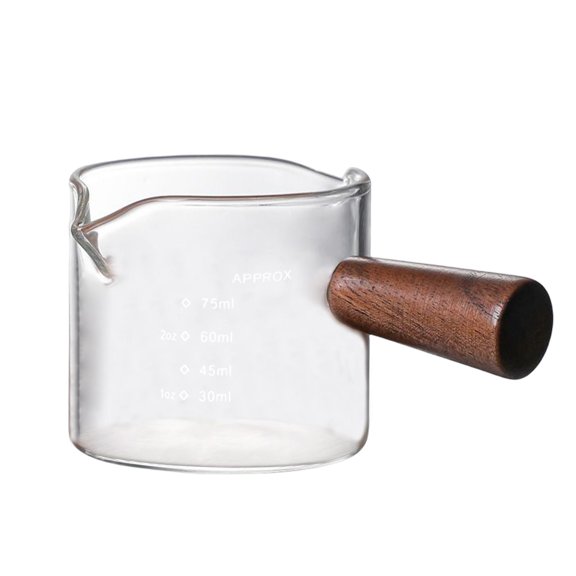 Dualoai Cup Transparent Drinkware Bar cup walnut handle 75ml 75ml