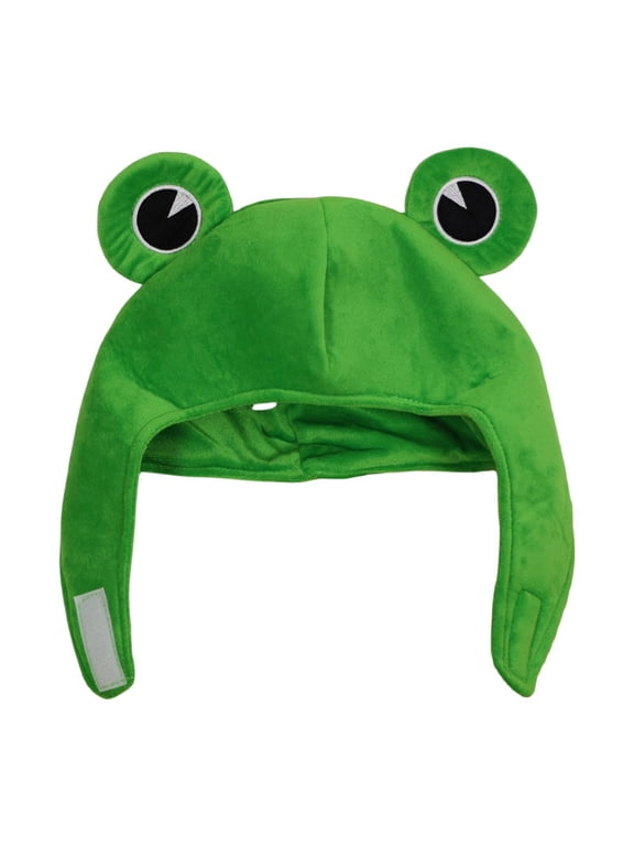 Cute Plush Frog Hat Cosplay Cartoon Frog Shaped Hat for Adults Holiday Party