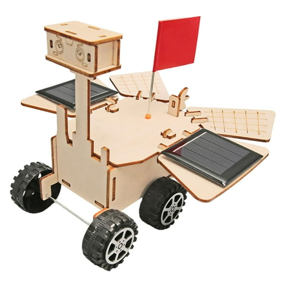 Dualoai DIY Solar Powered Mars Rover Kit Building Craft Decoration for Kids Ornament