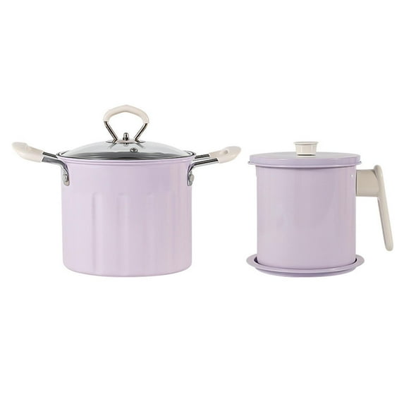 Dualoai Deep Fryer Pot Cooking Pot Butter Warmer Pot Multifunction French Fries Pot Soup