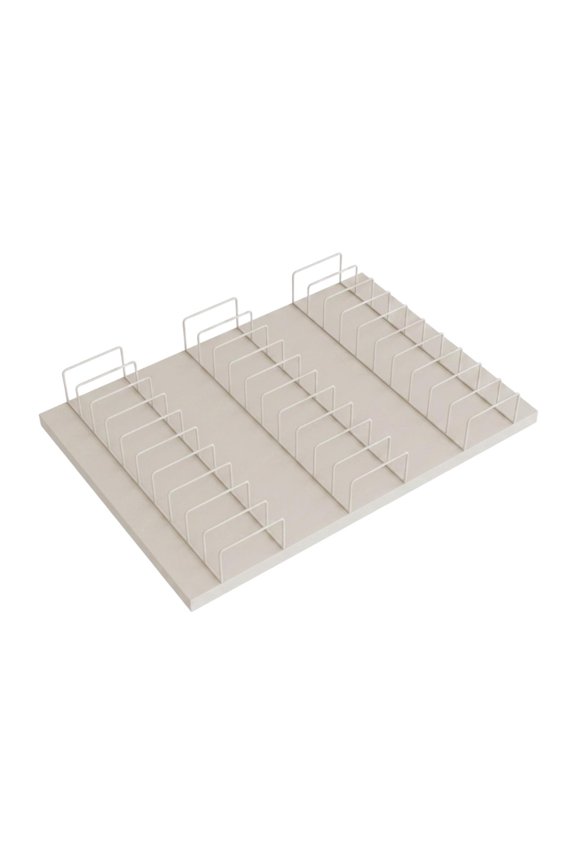 Desktop Tile Display Rack Marble Sample Display Stand Compact Versatile Glass Holder for Building Material Samples Exhibition Cream White