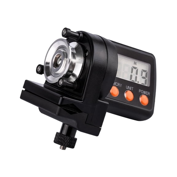 Dualoai Digital Fishing Line Counter Fishing Tackle Length Measurement Adjustable Nut Clamp Accurate -199.9M to 999.9M Line Meter