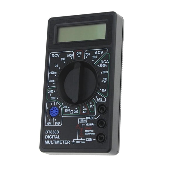 Dualoai Digital Multimeter Measuring Device, Digital Multimeter Voltmeter, 125 * 70 x 29 Black