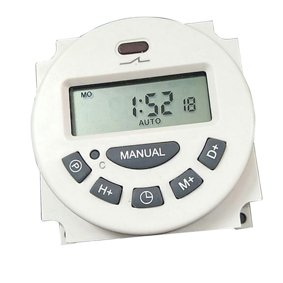 Dualoai Digital Time Switch Weekly Programmable Electronic Lighting Daily Timer 12V