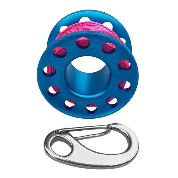 Dualoai Dive Reel Finger Spool & - Scuba Diving Tech Spool for Snorkeling, Spearfishing blue