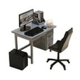thumbnail image 1 of Dualoai Doll House Decoration Decorative Office Furniture Set Miniature Computer Set Grey Desk, 1 of 9