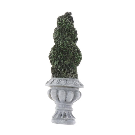 Dualoai Dollhouse Furniture 1/12 Scale Miniature Resin Tree Toys for Dolls House Garden