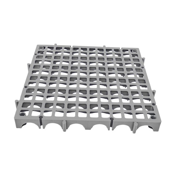 Dualoai Drainage Interlocking Floor Tile High Strength Load Bearing Splicing Grating Gray