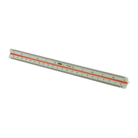 Dualoai Durable Plastic Triangular Scale Ruler for Engineering or Drafting, Perfect Gift
