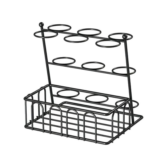 Dualoai Egg Dispenser Rack Egg Stand Kitchen Organizer Rustproof Iron with Non Slip Base