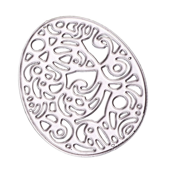 Dualoai Egg Pattern Metal Cutting Dies Embossing Stencil for Scrapbooking Embossing
