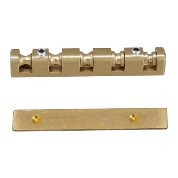Dualoai Electric Bass Brass Nut 45mm Easy Installation Replacement Accessories Heavy Duty Wear Resistant Height Adjustable Roller Nut