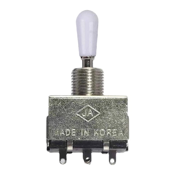 Dualoai Electric Guitar 3 Way Toggle Switch Beginners Enclosed 3 Way Selector Switch White Cap