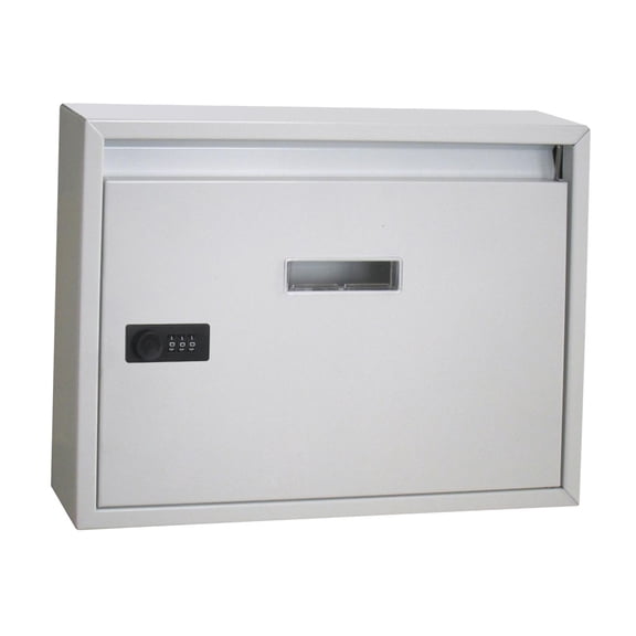 Dualoai Elegant Wall Mounted Mail Box Newspaper Magazines Box Or Suggestion Box for Home White