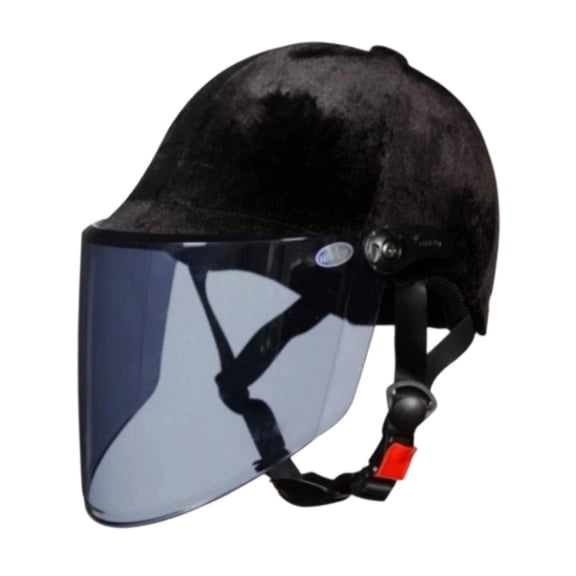 Dualoai Equestrian Helmet Equestrian Hat Riding Cap Trendy with Removable Liner Portable Outdoor Sports Comfortable for Kids Headgear Tea colored lenses