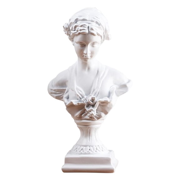 Dualoai European Style, Famous People, Head Portraits, Bust, Statue, Home Decoration, , Resin Sculptures, Figurine, Art, , White