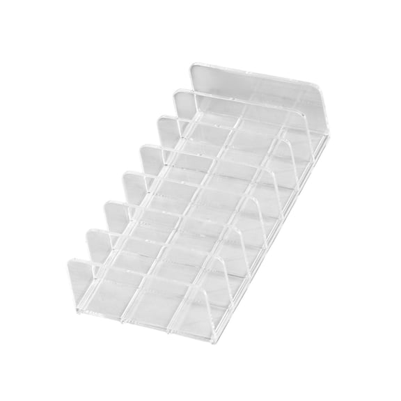 Dualoai Eyelash Organizer Acrylic 7 Slot Compact Sturdy Multifunctional Eyeshadow Makeup Palette Organizer Clear for Vanity Bathroom
