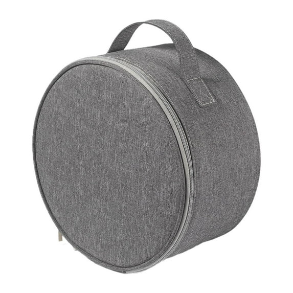Dualoai Fan Handbag Wash Bags with Handle Round Cosmetic Bag for Gardening Trip Home 23cmx13cm