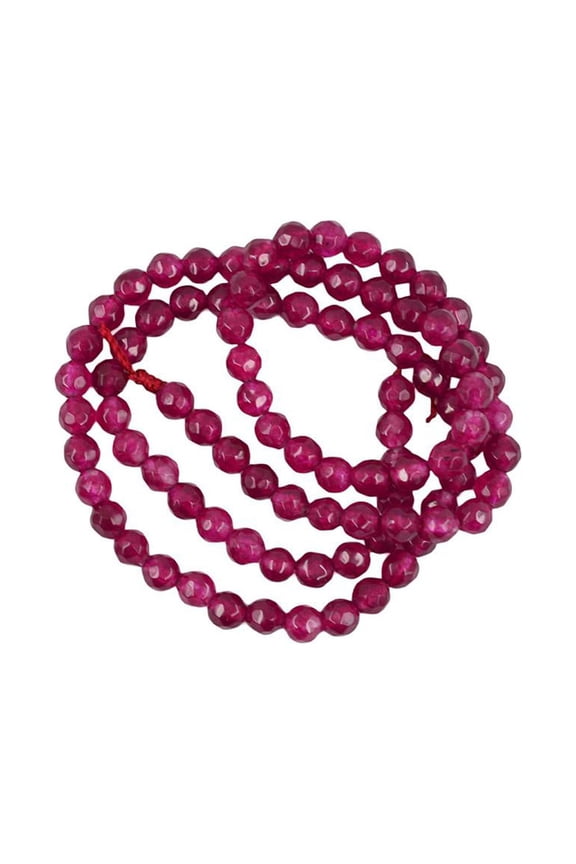 Fashion Pretty Ruby Jade Round Gemstone Loose Beads 15 Inch/ Strand DIY Necklace 4mm