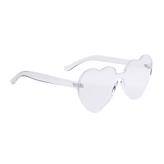 Dualoai Fashion Rimless Sunglasses Shape Lens Eyewear Eyeglasses - Transparent, as