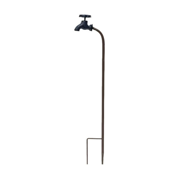 Dualoai Faucet Garden Stake Creative Rustic Garden Decor for Lawn Backyard Patio Pot blue