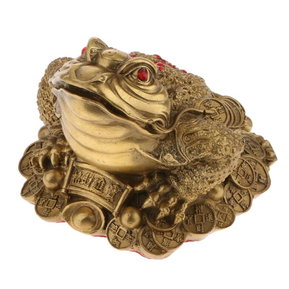 Dualoai Fengshui Money LUCKY Fortune Wealth Chinese Frog Toad Home Office Decor